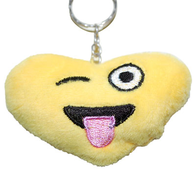 "Smiley Heart Soft Key Ring - 02-029 - Click here to View more details about this Product